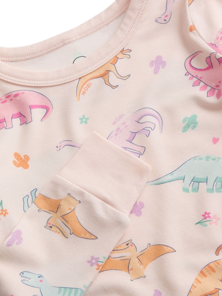 MORI Pink Dinosaur Nights Supersoft Pyjamas - Image 4 of 4 MORI Pink Dinosaur Nights Supersoft Pyjamas - Image 4 of 4