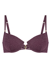 Hunkemöller Brown Panama Padded Underwired Bikini Top - Image 4 of 5