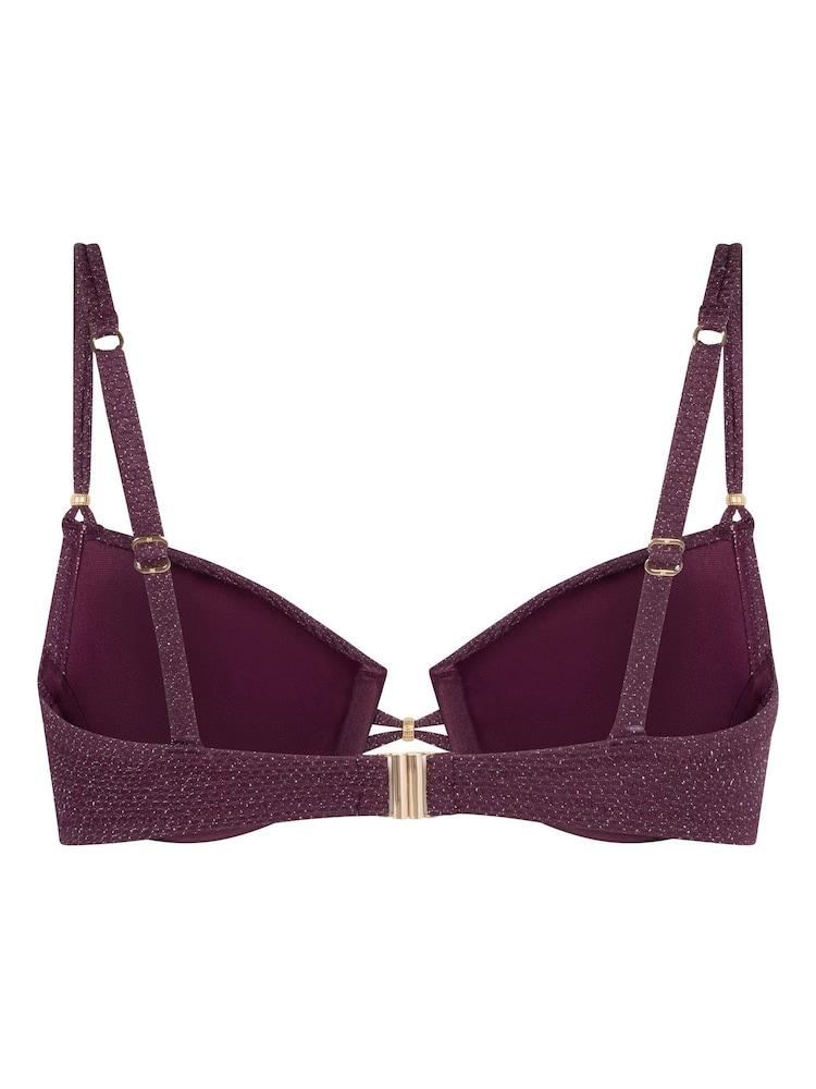 Hunkemöller Brown Panama Padded Underwired Bikini Top - Image 5 of 5