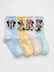 Gap Multi Disney Minnie Mouse Crew Neck Socks 4 Pack - Image 1 of 1