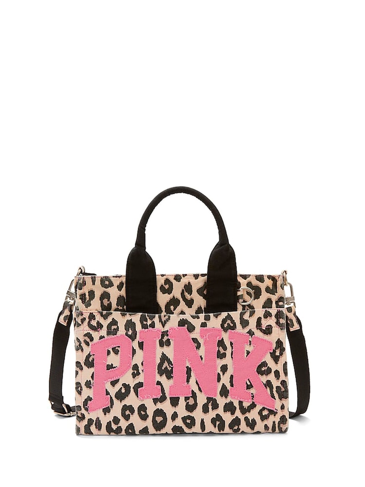 Victoria's Secret Pink Leopard Brown Tote Bag - Image 1 of 2 Victoria's Secret Pink Leopard Brown Tote Bag - Image 1 of 2