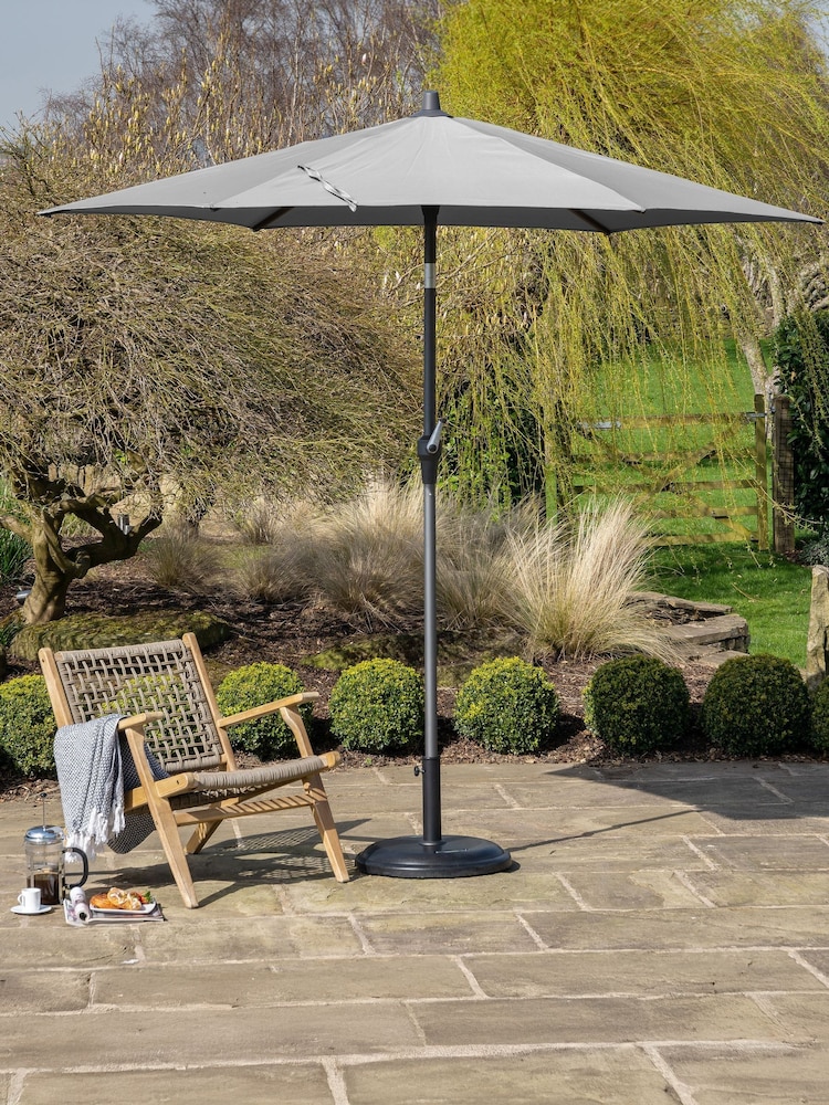 Pacific Luna Grey Riva Round Garden Parasol - Image 1 of 6 Pacific Luna Grey Riva Round Garden Parasol - Image 1 of 6
