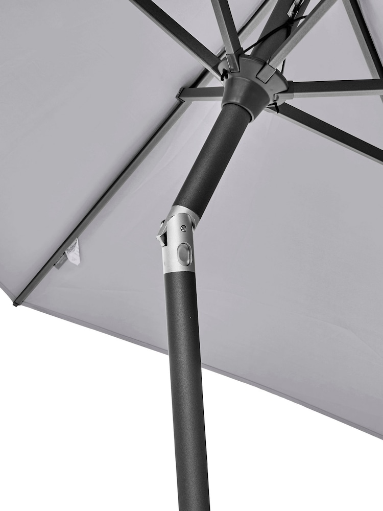 Pacific Luna Grey Riva Round Garden Parasol - Image 6 of 6 Pacific Luna Grey Riva Round Garden Parasol - Image 6 of 6