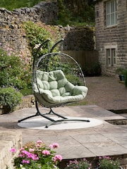 Pacific Moss Green Lyon Outdoor Hanging 2 Seater Chair - Image 1 of 6