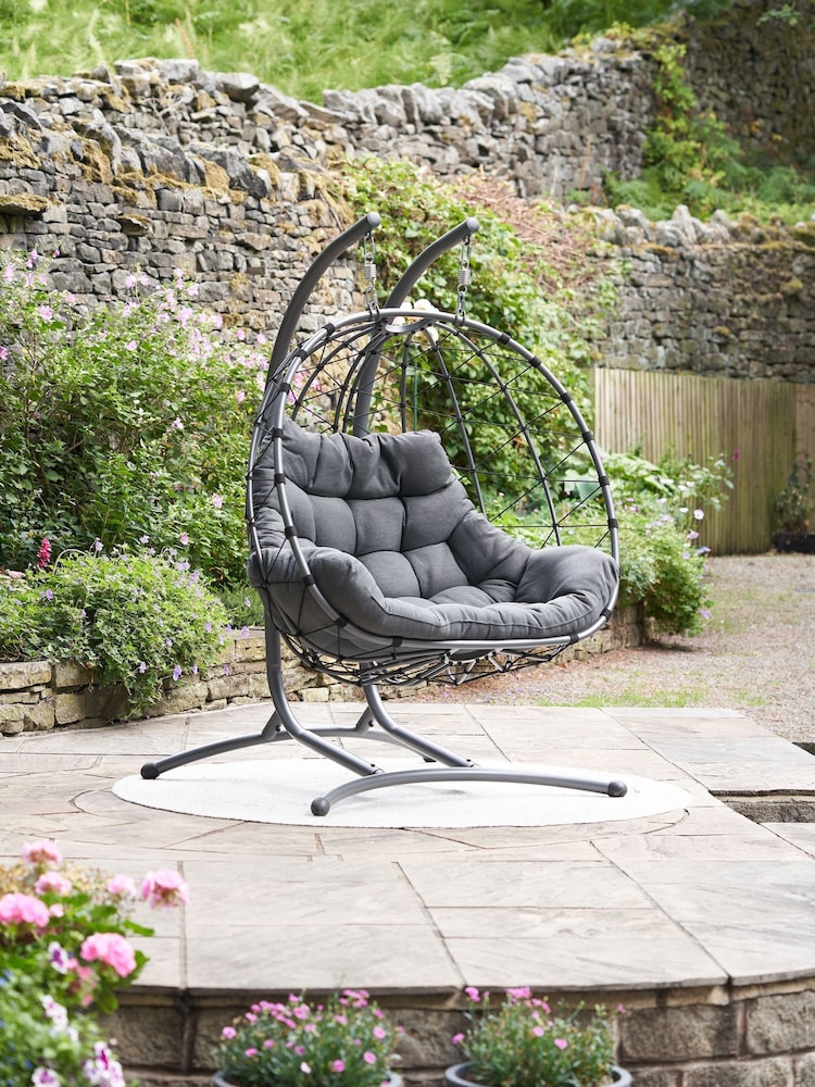 Pacific Anthracite Lyon Outdoor Hanging 2 Seater Chair - Image 1 of 6 Pacific Anthracite Lyon Outdoor Hanging 2 Seater Chair - Image 1 of 6