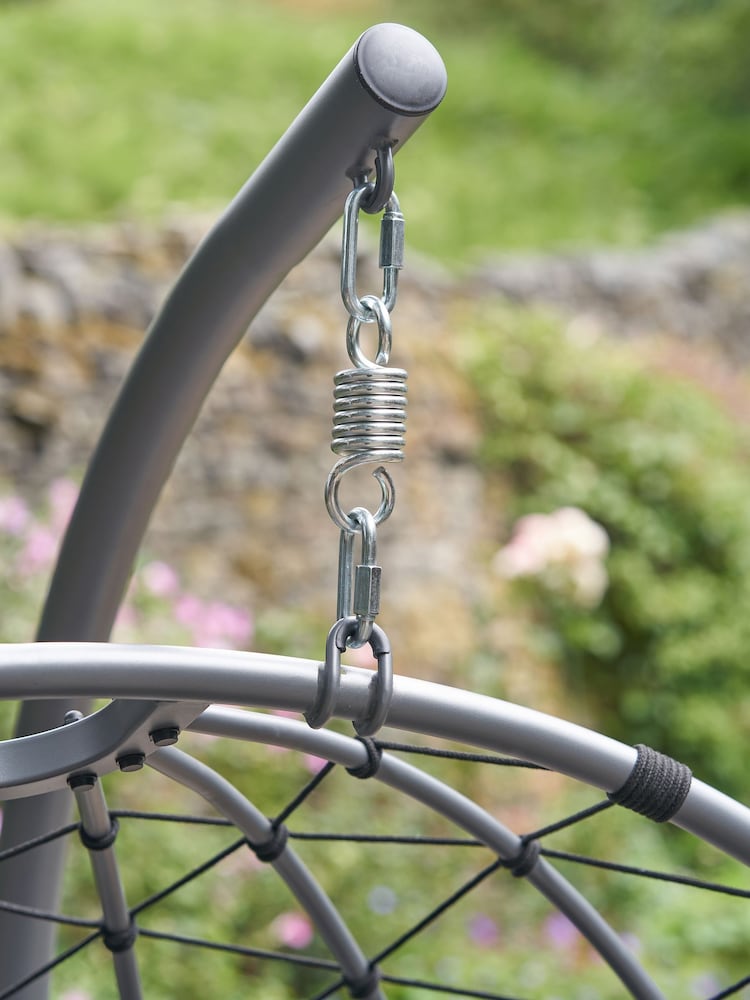 Pacific Anthracite Lyon Outdoor Hanging 2 Seater Chair - Image 2 of 6 Pacific Anthracite Lyon Outdoor Hanging 2 Seater Chair - Image 2 of 6