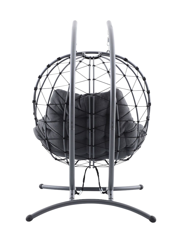 Pacific Anthracite Lyon Outdoor Hanging 2 Seater Chair - Image 6 of 6 Pacific Anthracite Lyon Outdoor Hanging 2 Seater Chair - Image 6 of 6