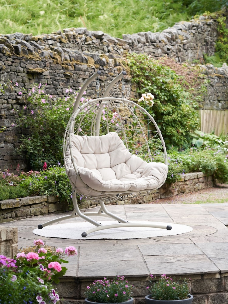 Pacific Putty Lyon Outdoor Hanging 2 Seater Chair - Image 1 of 6 Pacific Putty Lyon Outdoor Hanging 2 Seater Chair - Image 1 of 6