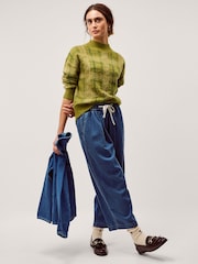 Monsoon Blue Rhea Tie Front Denim Trousers - Image 2 of 4