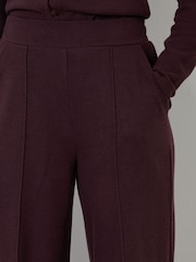 Threadbare Brown Wide Leg Seam Detail Ribbed Wide Leg Joggers - Image 3 of 4