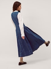 Monsoon Blue Layla Sleeveless Denim Midi Dress - Image 2 of 5