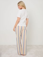 Threadbare Cream Lemonade Graphic Print Cotton Pyjamas Set - Image 4 of 4