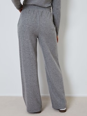 Threadbare Grey Wide Leg Seam Detail Ribbed Wide Leg Joggers - Image 4 of 4