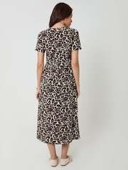 Threadbare Animal Cotton Smock Style Midi Dress - Image 3 of 5
