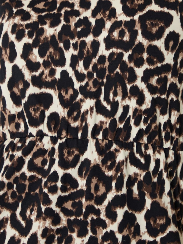 Threadbare Animal Cotton Smock Style Midi Dress - Image 5 of 5