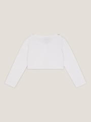 Monsoon White Baby Ottilie Appliqué Rose Cardigan - Image 2 of 3