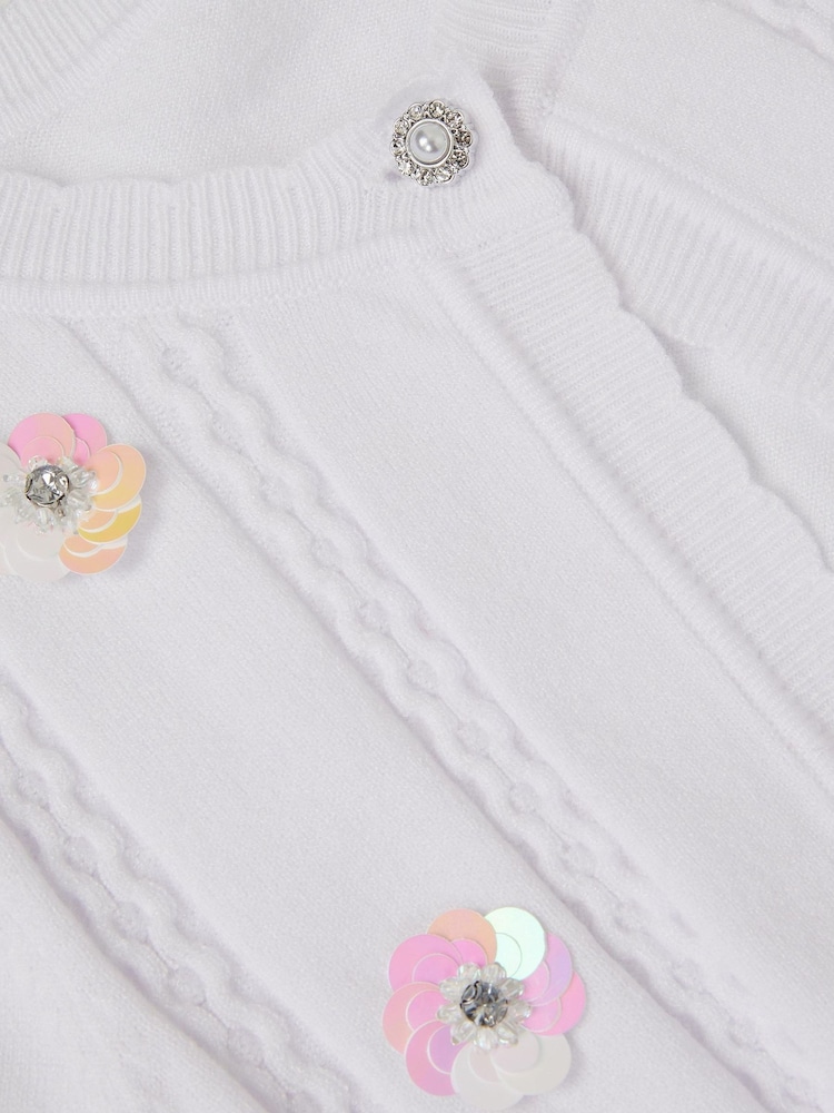 Monsoon Sparkle -neuletakki palmikkoneuleella - Kuva 3 / 3