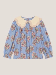 بلوزة بطبعة قلب بحواف مموّجة من Monsoon - صورة 1 من 3