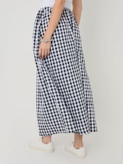 Threadbare Black Gathered Waist Gingham Maxi Skirt - Image 4 of 5