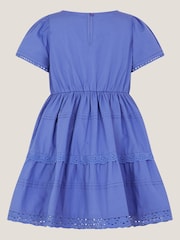 Monsoon Blue Broderie Tiered Dress - Image 3 of 4
