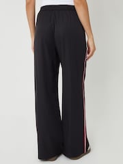 Schwarz - Threadbare Pleated Side Stripe Wide Leg Trousers - Bild 4 von 4