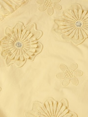 Monsoon Yellow Appliqué Flower Ruffle Dress - Image 4 of 4