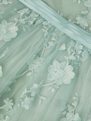 Monsoon Green Baby Beatrice Floral Embroidered Party Dress - Image 4 of 4