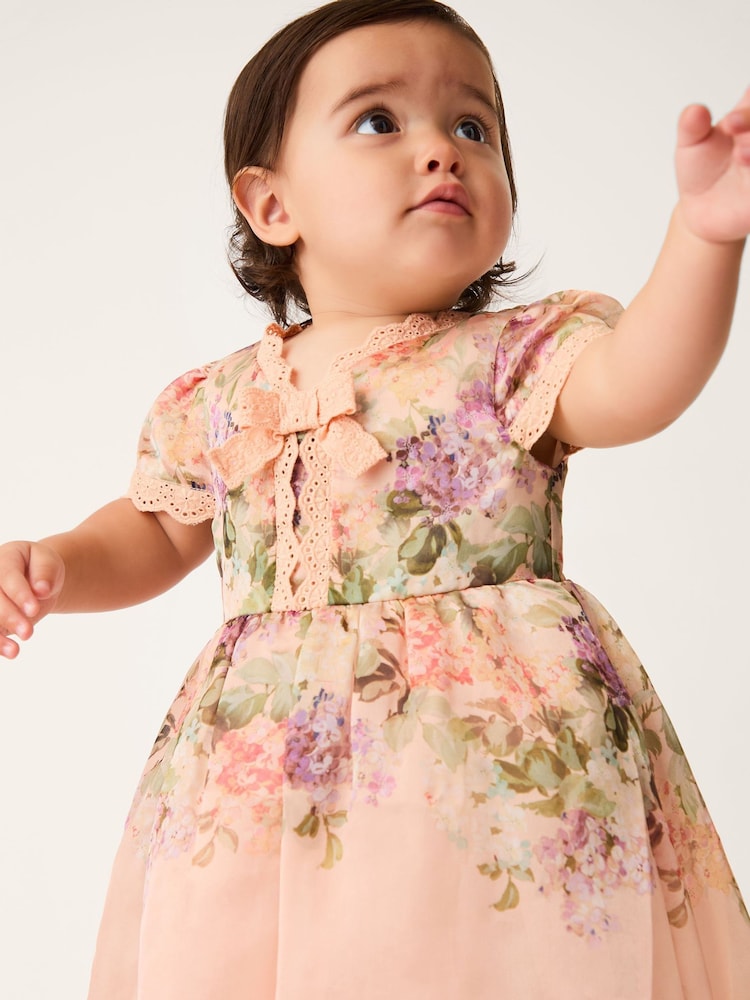 Monsoon Baby Alma Floral Print Lace Dress - Εικόνα 1 του 4