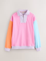 Little Bird by Jools Oliver Colourblock 1/4 Zip Sweatshirt - Image 1 of 4