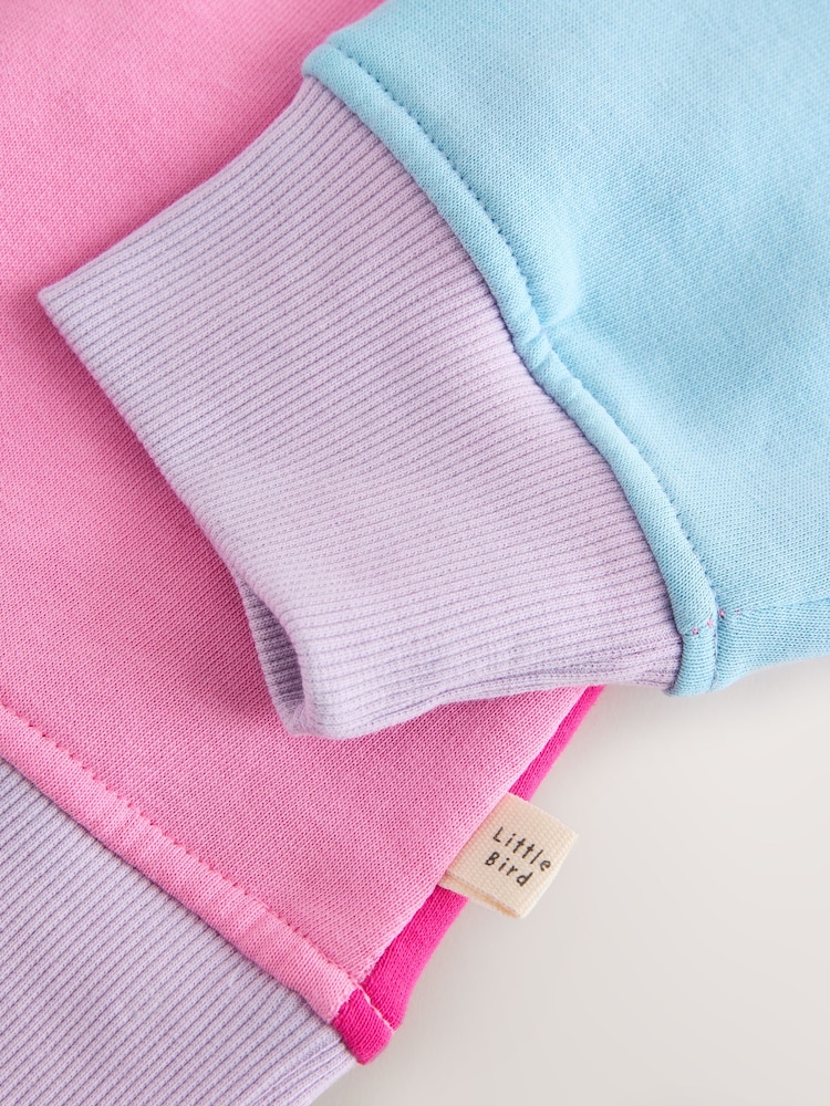 Little Bird by Jools Oliver Colourblock 1/4 Zip Sweatshirt - Image 4 of 4