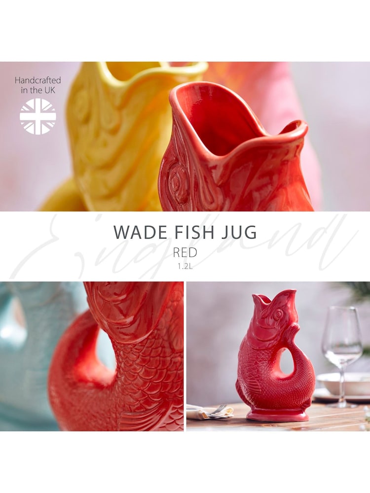 Wade Red Large Original Gurgle Fish Jug - Image 2 of 10