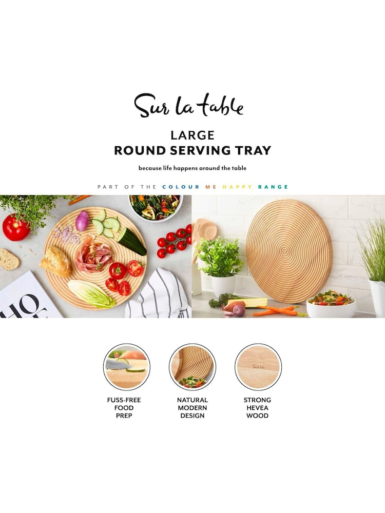 Sur La Table Natural Wood Colour Me Happy Round Chopping Board - Image 2 of 9 Sur La Table Natural Wood Colour Me Happy Round Chopping Board - Image 2 of 9