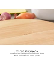 Sur La Table Natural Wood Colour Me Happy Round Chopping Board - Image 5 of 9