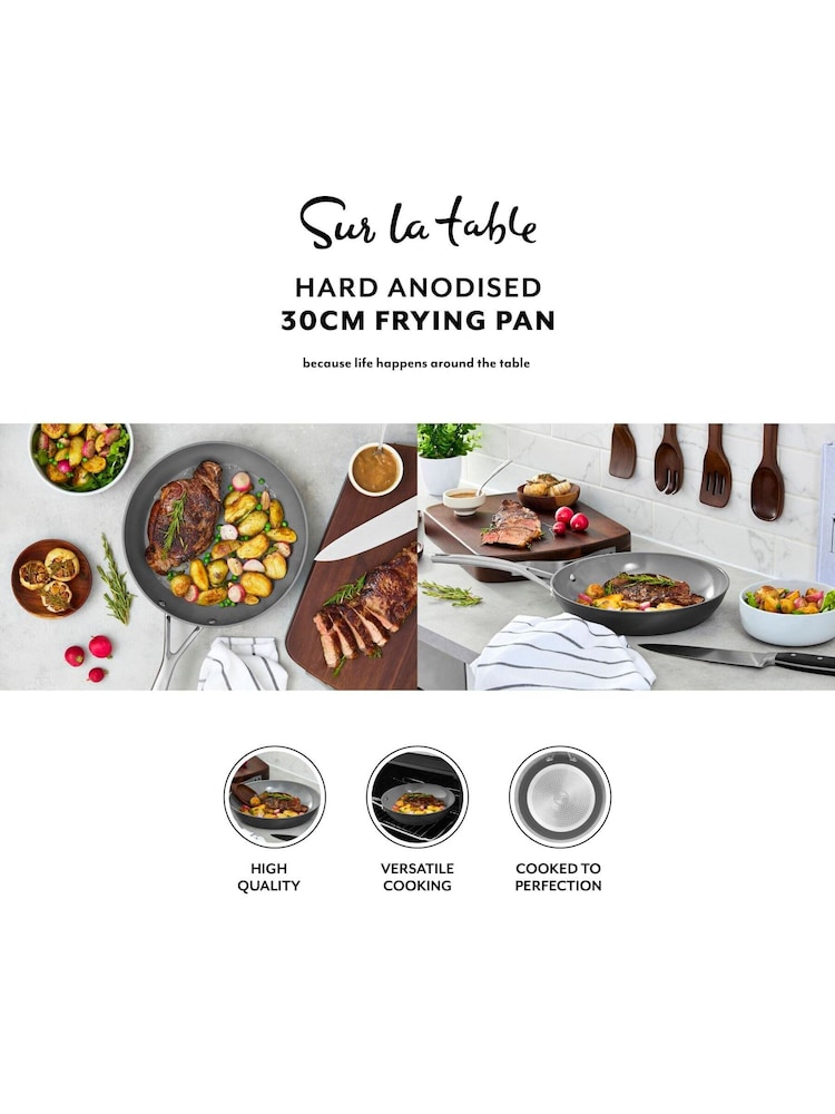 Sur La Table Grey Anodised Frying Pan 30cm - Image 2 of 9