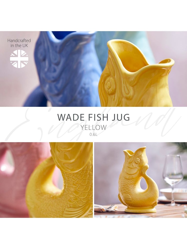 Wade Yellow Small Original Gurgle Fish Jug - Image 2 of 9