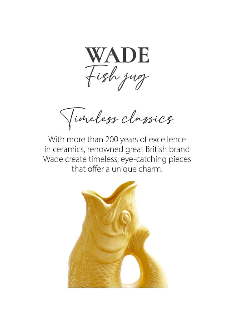 Wade Yellow Small Original Gurgle Fish Jug - Image 9 of 9