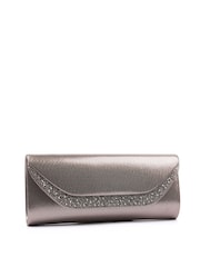 Metálico - Lunar Nancy Clutch with Detachable Strap - Imagen 1 de 3