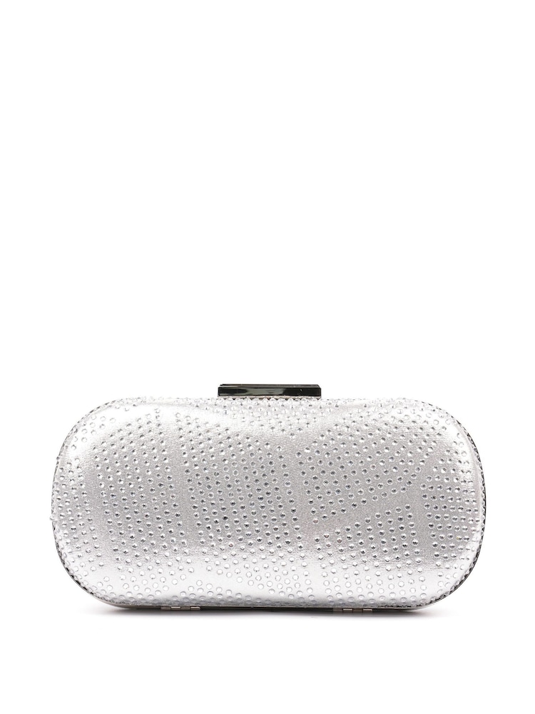 Lunar Silver Francie Clutch with Detachable Strap - Image 2 of 3 Lunar Silver Francie Clutch with Detachable Strap - Image 2 of 3