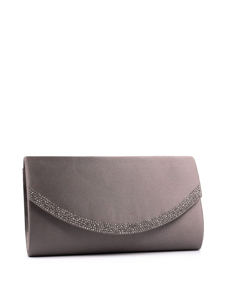 Lunar Grey Nina Clutch with Detachable Strap - Image 1 of 3