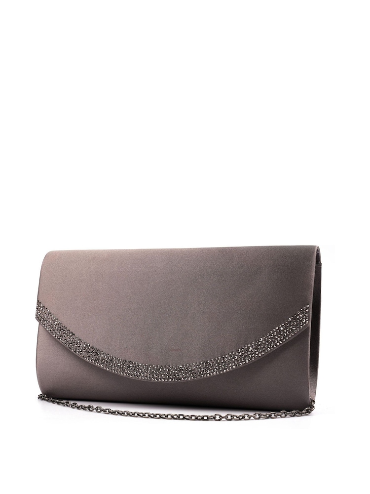 Lunar Grey Nina Clutch with Detachable Strap - Image 2 of 3