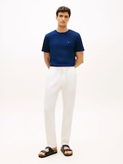 Tommy Hilfiger Cream Harlem Tapered Leg Linen Blend Chinos - Image 2 of 5