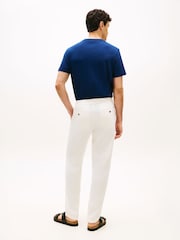 Tommy Hilfiger Cream Harlem Tapered Leg Linen Blend Chinos - Image 3 of 5