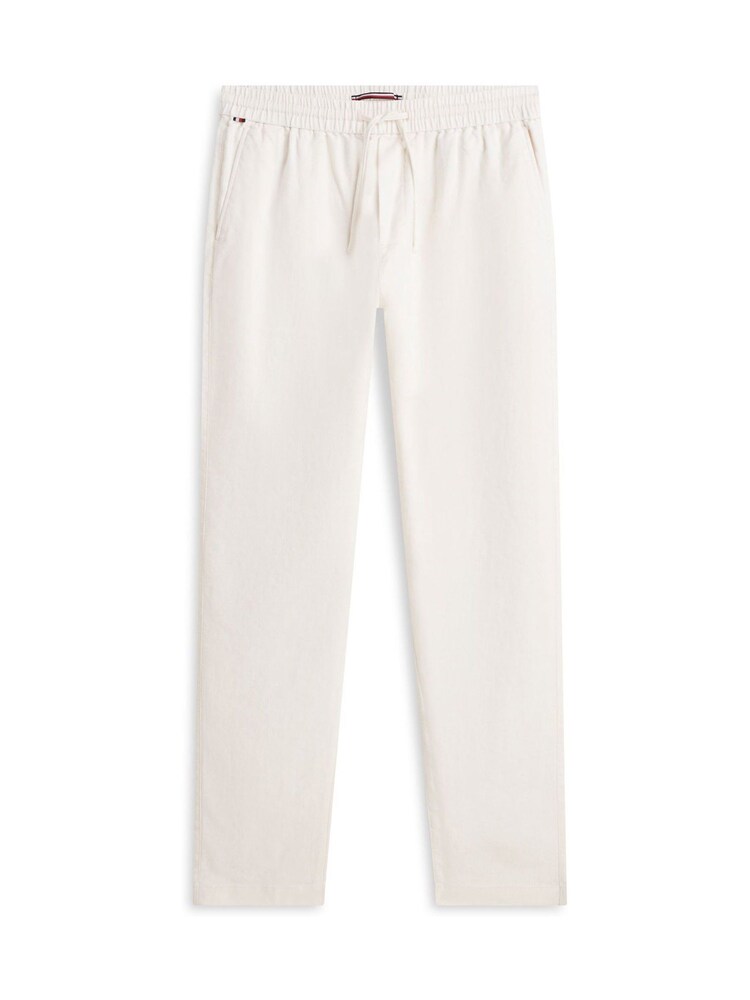 Tommy Hilfiger Cream Harlem Tapered Leg Linen Blend Chinos - Image 5 of 5 Tommy Hilfiger Cream Harlem Tapered Leg Linen Blend Chinos - Image 5 of 5