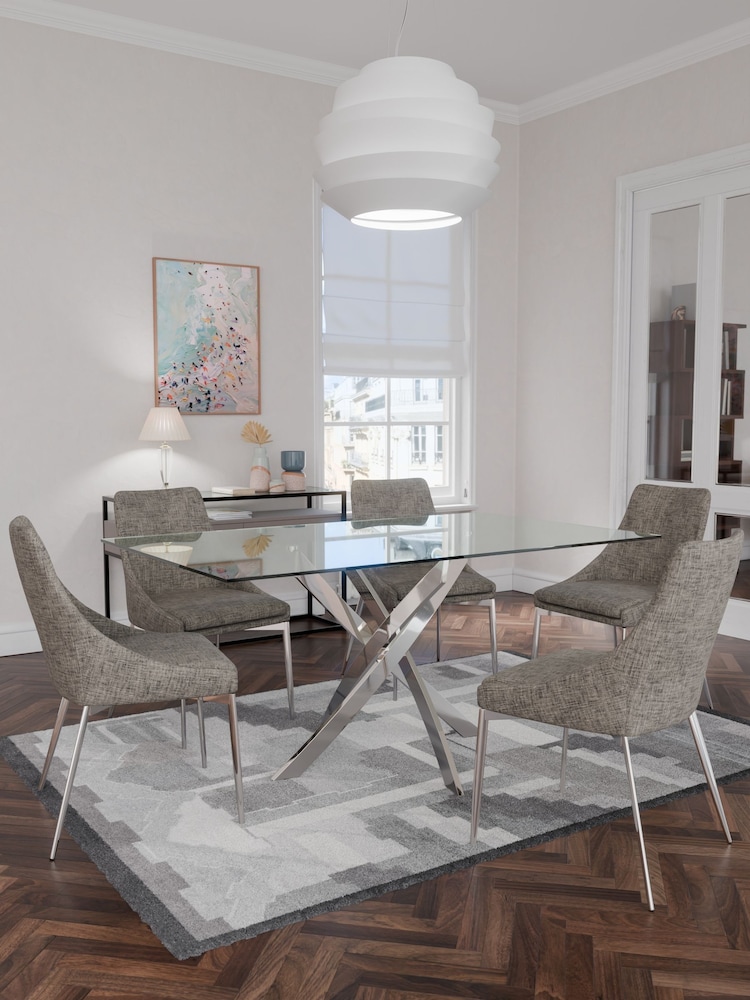 Centrepiece Silver Cluster Rectangular Dining Table - Image 2 of 5