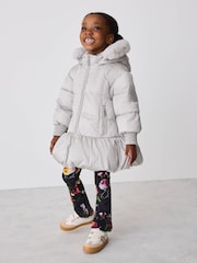Baker by Ted Baker Shower Resistant Bubble Skirted Padded Coat - Billede 1 af 13