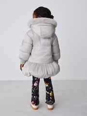 Baker by Ted Baker Shower Resistant Bubble Skirted Padded Coat - Billede 4 af 13