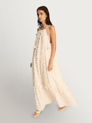 Munthe Cream Bohdana Floral Embellished Dress - Image 1 of 6