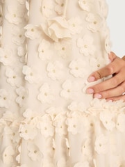 Munthe Cream Bohdana Floral Embellished Dress - Image 4 of 6