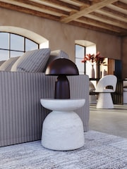 Abigail Ahern Light Travertine Diablo Side Table - Image 1 of 4