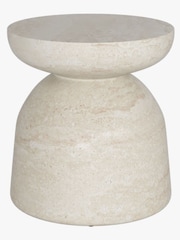 Abigail Ahern Light Travertine Diablo Side Table - Image 2 of 4